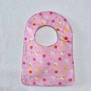Colorful Pink Bunny Baby Bib